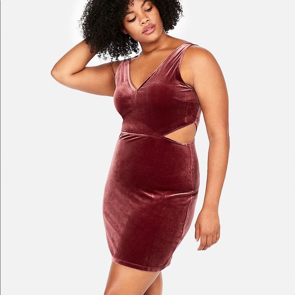 express red velvet dress